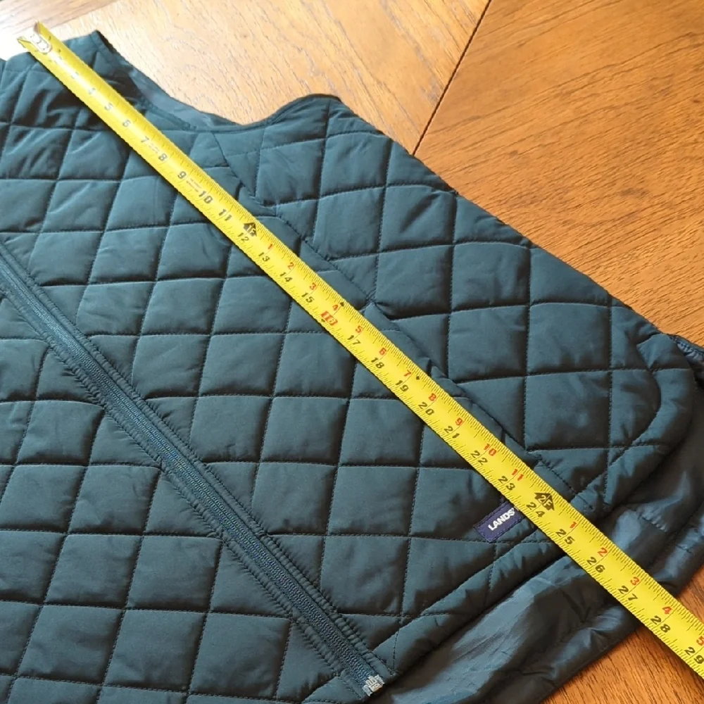Lands' End Women's Quilted Dark Teal Vest